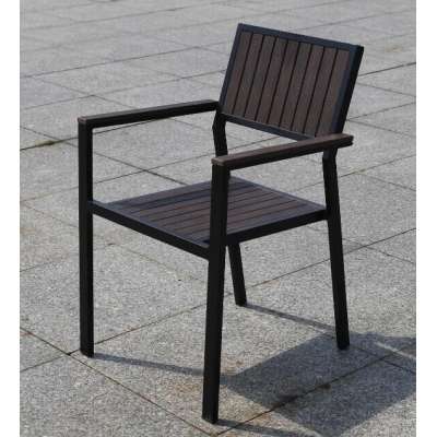 Aluminum Wood Plastic Composite Outdoor Patio Balcony Chair