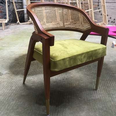 Solid wood and rattan Dining Chair