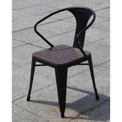 Steel and wood Plastic Composite Outdoor Patio  Chair