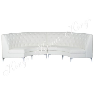 Stainless steel and Leather Event Rentals Modular Wedding Sofa