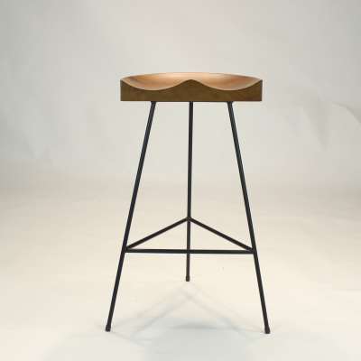 Metal and wood Cafe Barstool