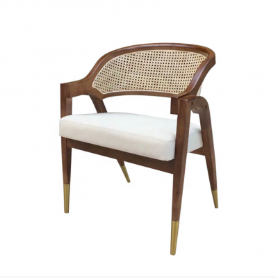 Solid wood and rattan Dining Chair