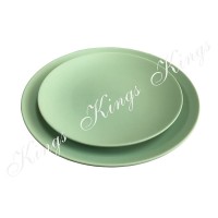 Green Color  Porcelain   Dinner Plates