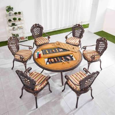 BBQ cast aluminum outdoor Patio table