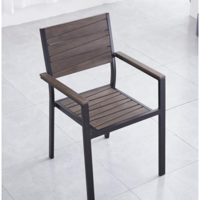 Aluminum Wood Plastic Composite Outdoor Patio Restaurant Chair