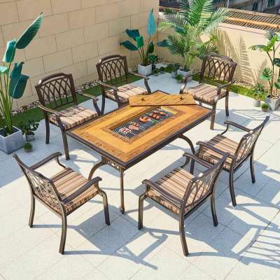 BBQ cast aluminum outdoor Patio table